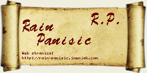 Rain Panišić vizit kartica